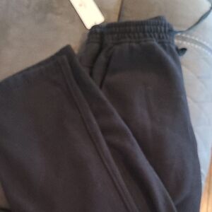 CRZ YOGA Black Straight Leg Fleece Sweat Pants